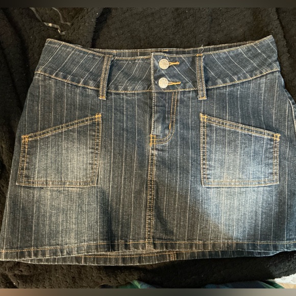 Vintage Y2k R4R Jeans Denim Mini Skirt - Picture 2 of 5